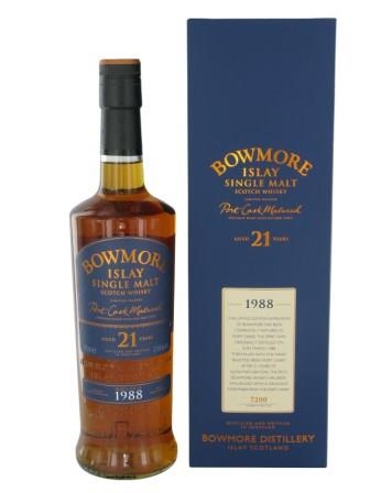 Bowmore Islay Malt Whisky 21 Jahre Portwood 1988 700 ml - 51,5%
