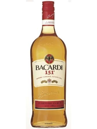 Bacardi 151 Overproof Maxi 1000 ml - 75,5%