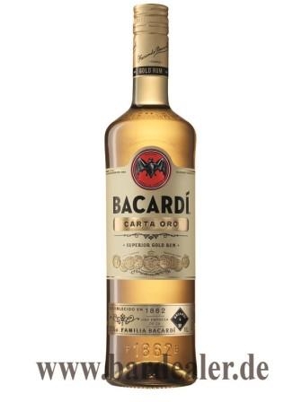 Bacardi Oro goldener Rum Maxi 1000 ml - 40%