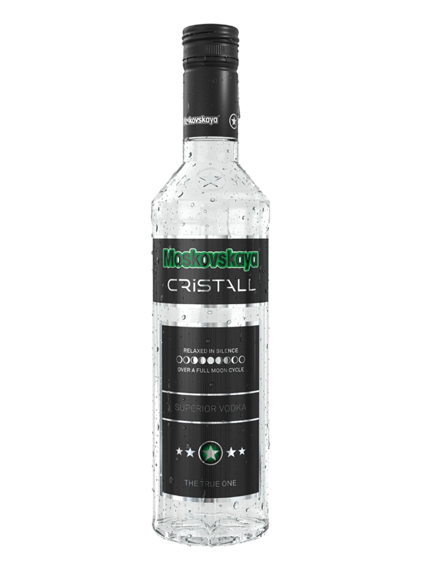 Moskovskaya Cristall Vodka Halbe 500 ml - 40%