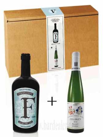 Ferdinand's Dry Gin & Zilleken Wein Geschenkset 500  ml - 44% + 375 ml