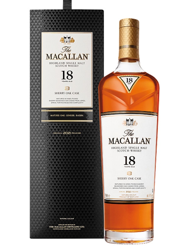 Macallan 18 Jahre Sherry Oak Single Malt Whisky 700 ml - 43%