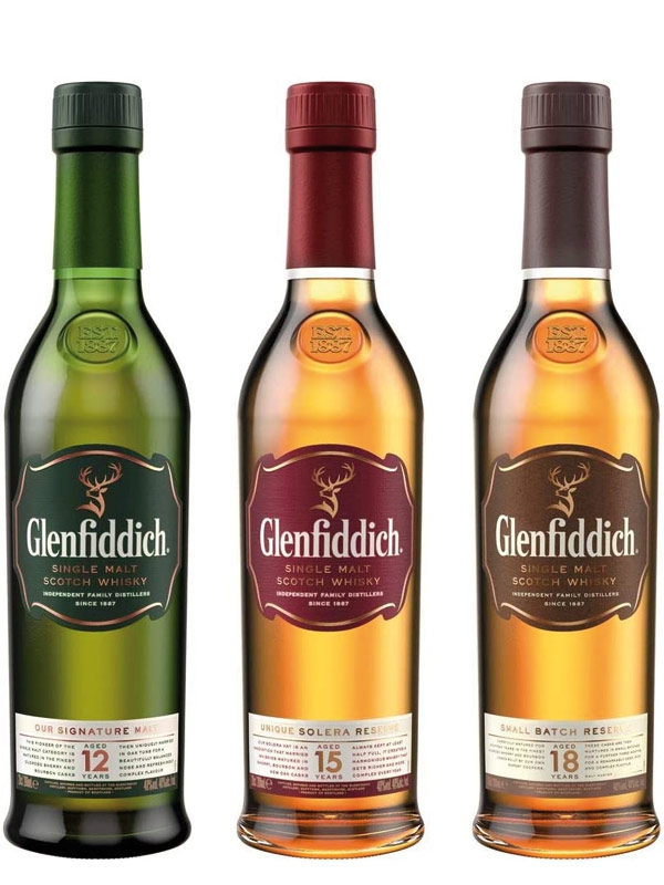 Glenfiddich Single Malt Geschenkset 3 x 200 ml - 40%