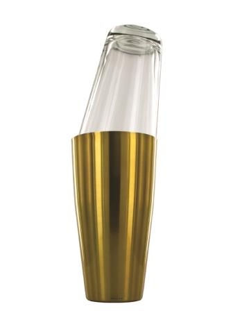 Barcrafters Boston Shaker gold (mit Glas) 
