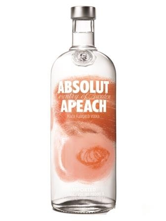 Absolut Apeach Vodka mit Pfirsich Maxi 1000 ml - 40%
