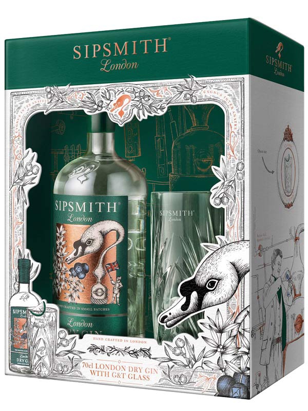 Sipsmith London Dry Gin Geschenkset mit Glas 700 ml - 41,6%