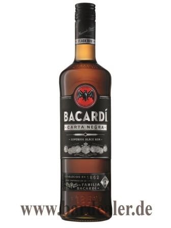 Bacardi Carta Negra Rum Maxi 1000 ml - 37,5%