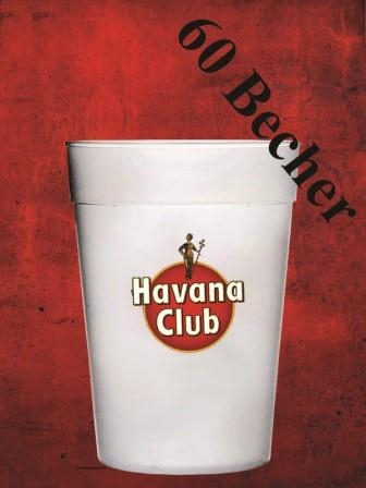 Havana Club Becher Set 60 Stück  mit Aufdruck 300 ml